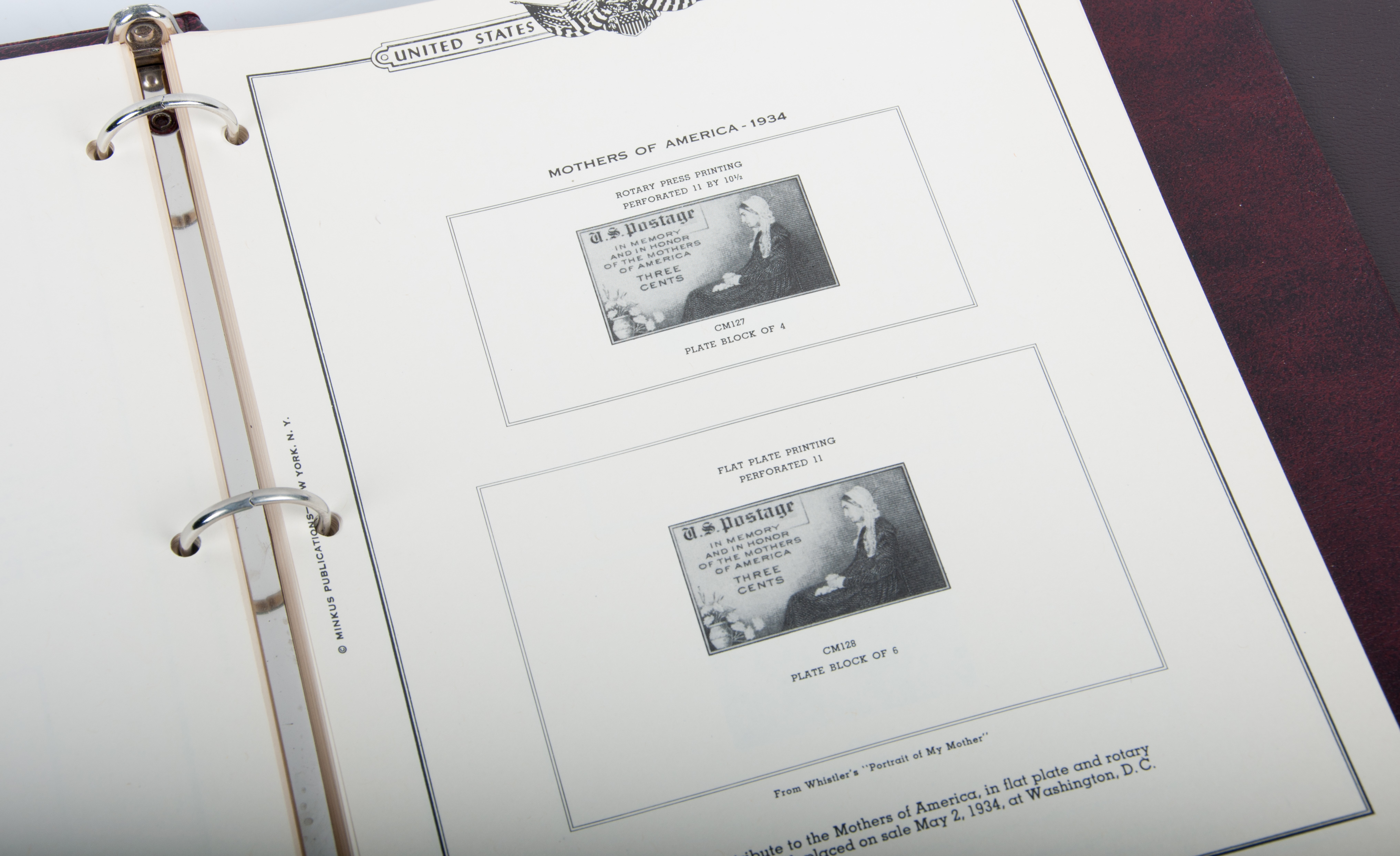 American Plate Block Albums by Minkus