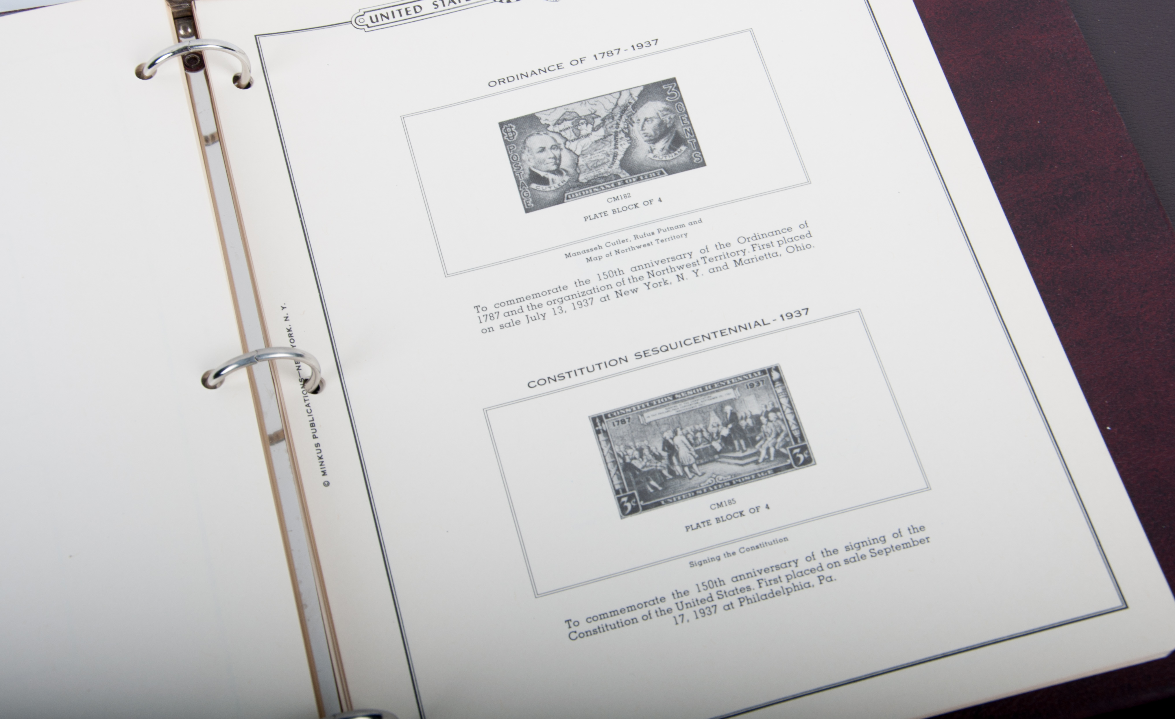 American Plate Block Albums by Minkus