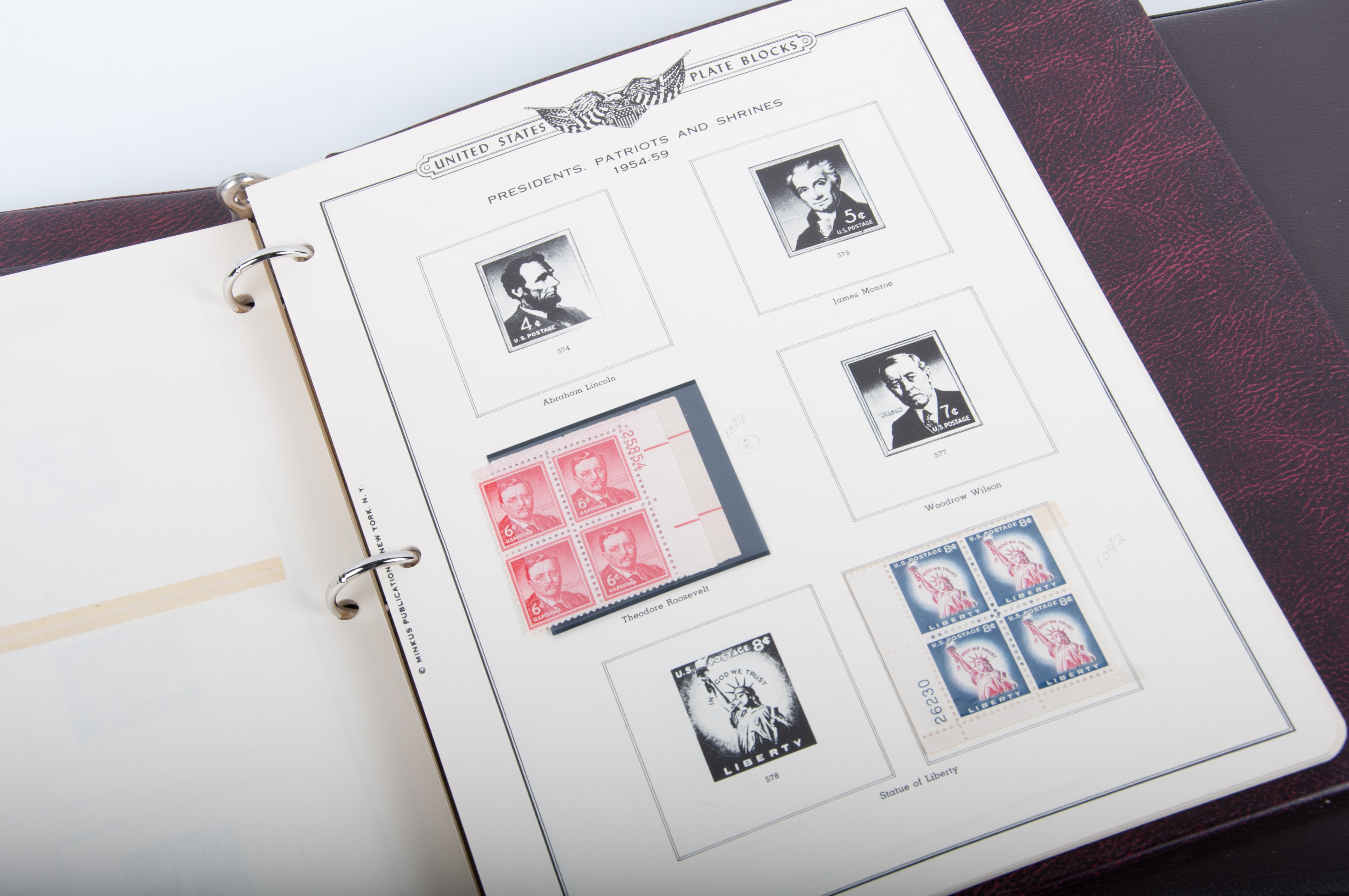 American Plate Block Albums by Minkus