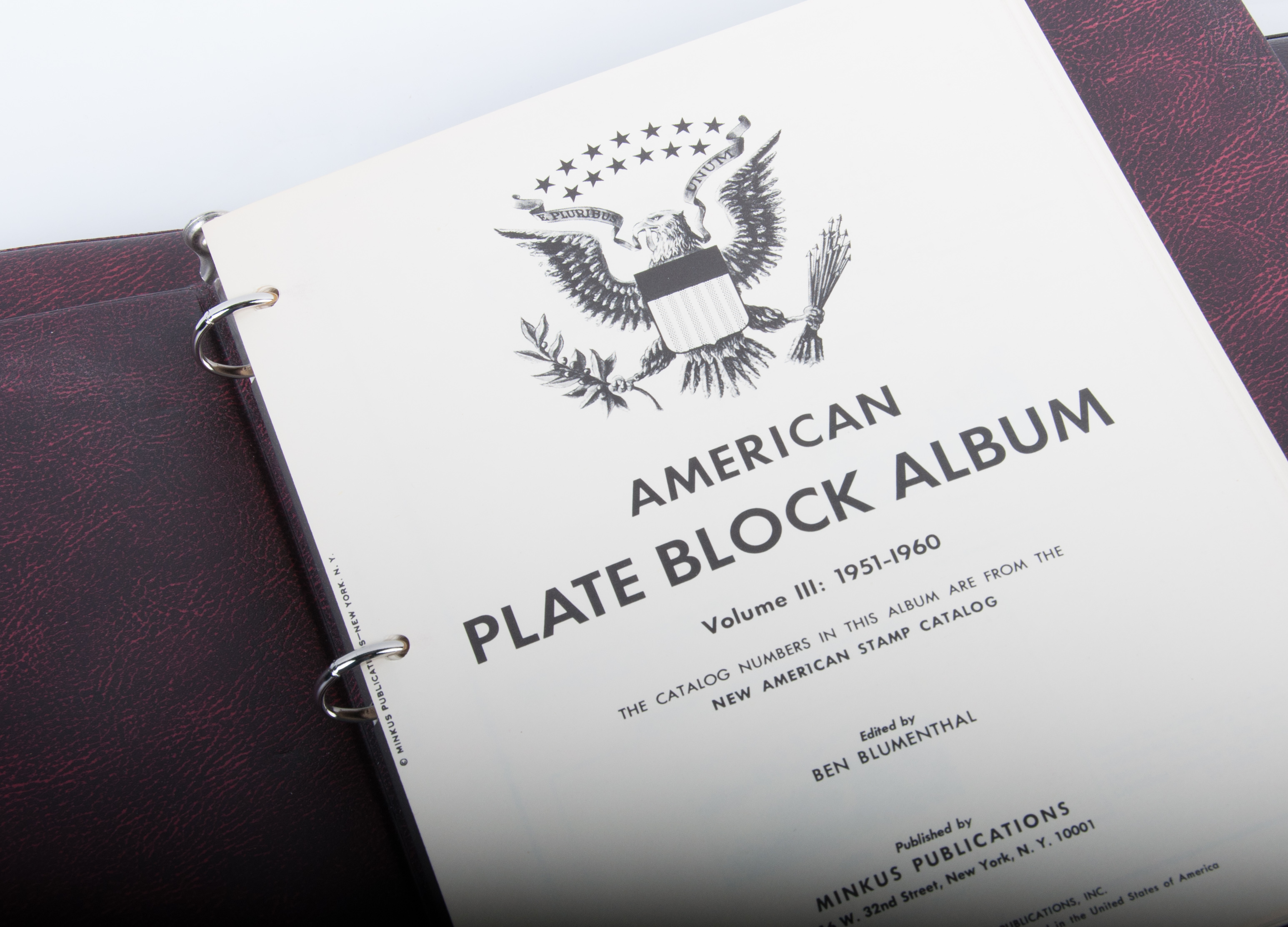 American Plate Block Albums by Minkus