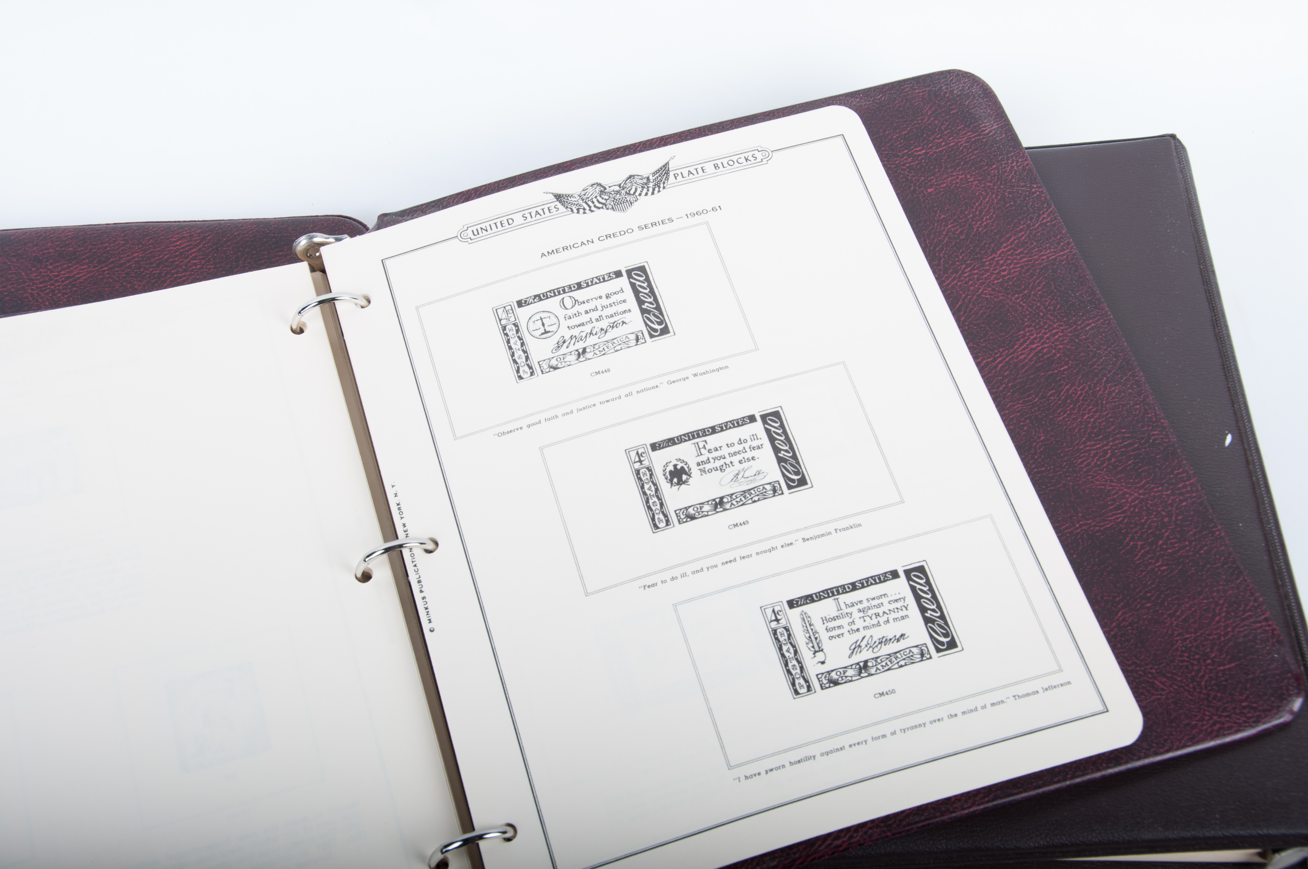 American Plate Block Albums by Minkus