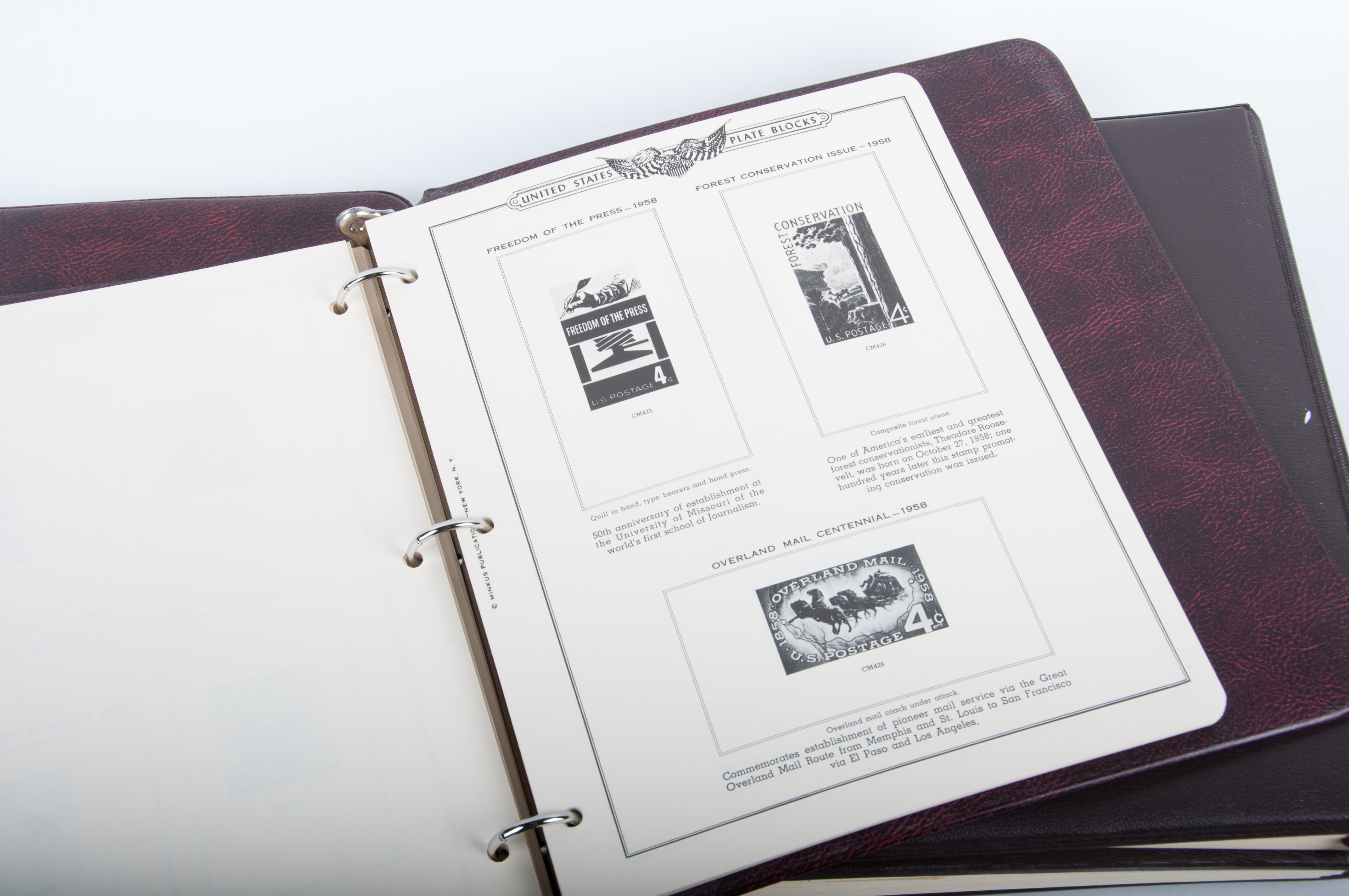 American Plate Block Albums by Minkus