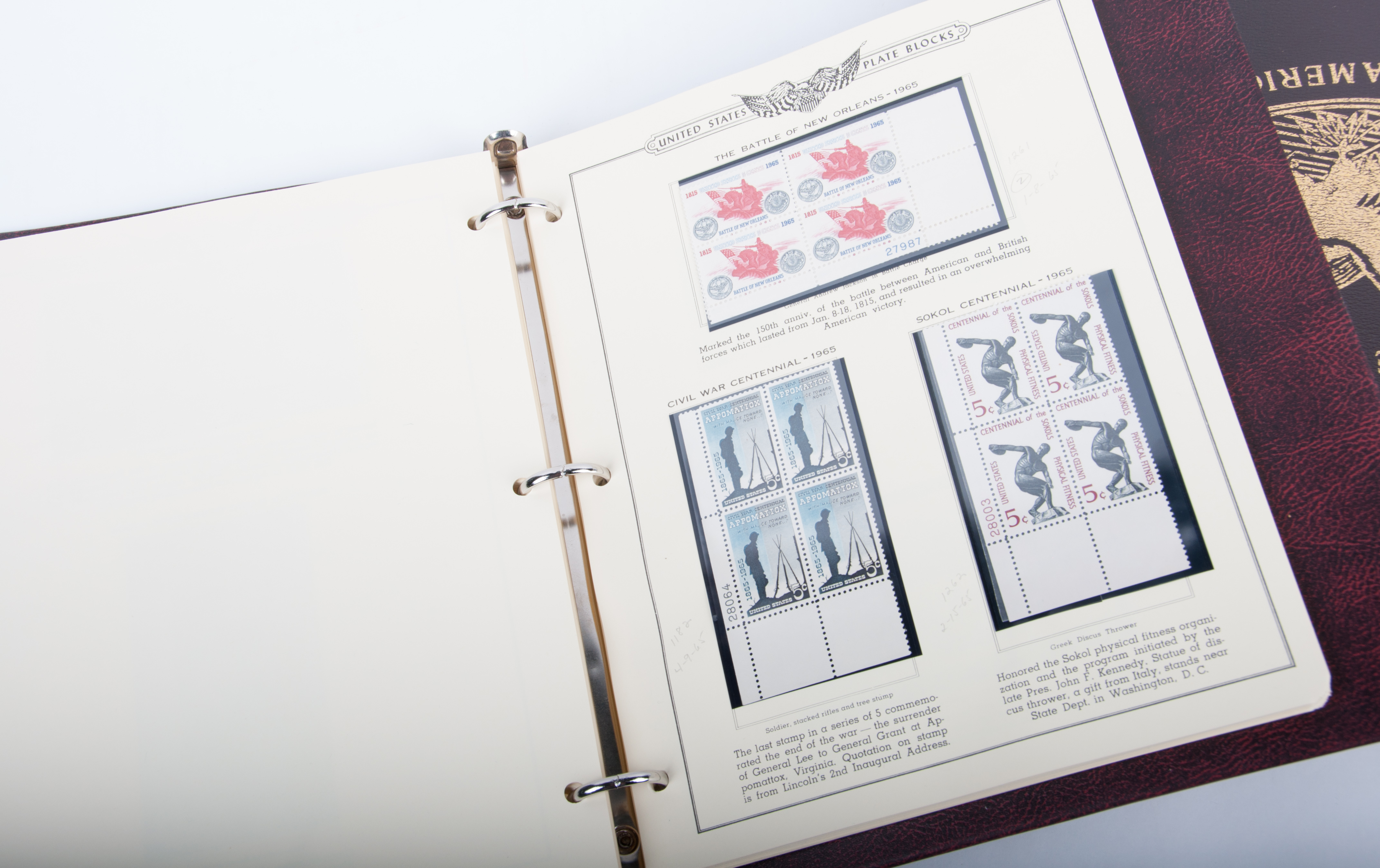 American Plate Block Albums by Minkus