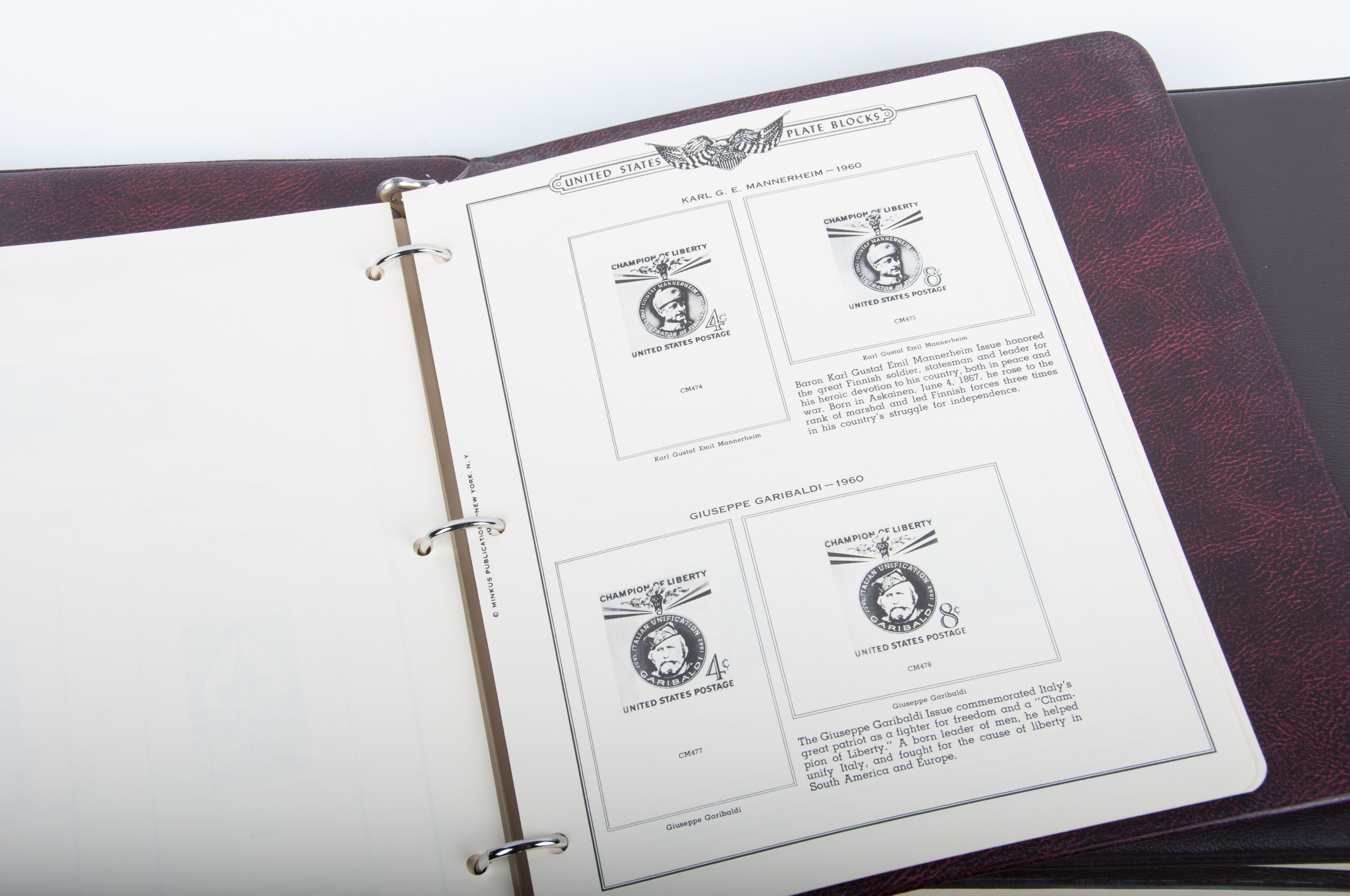 American Plate Block Albums by Minkus