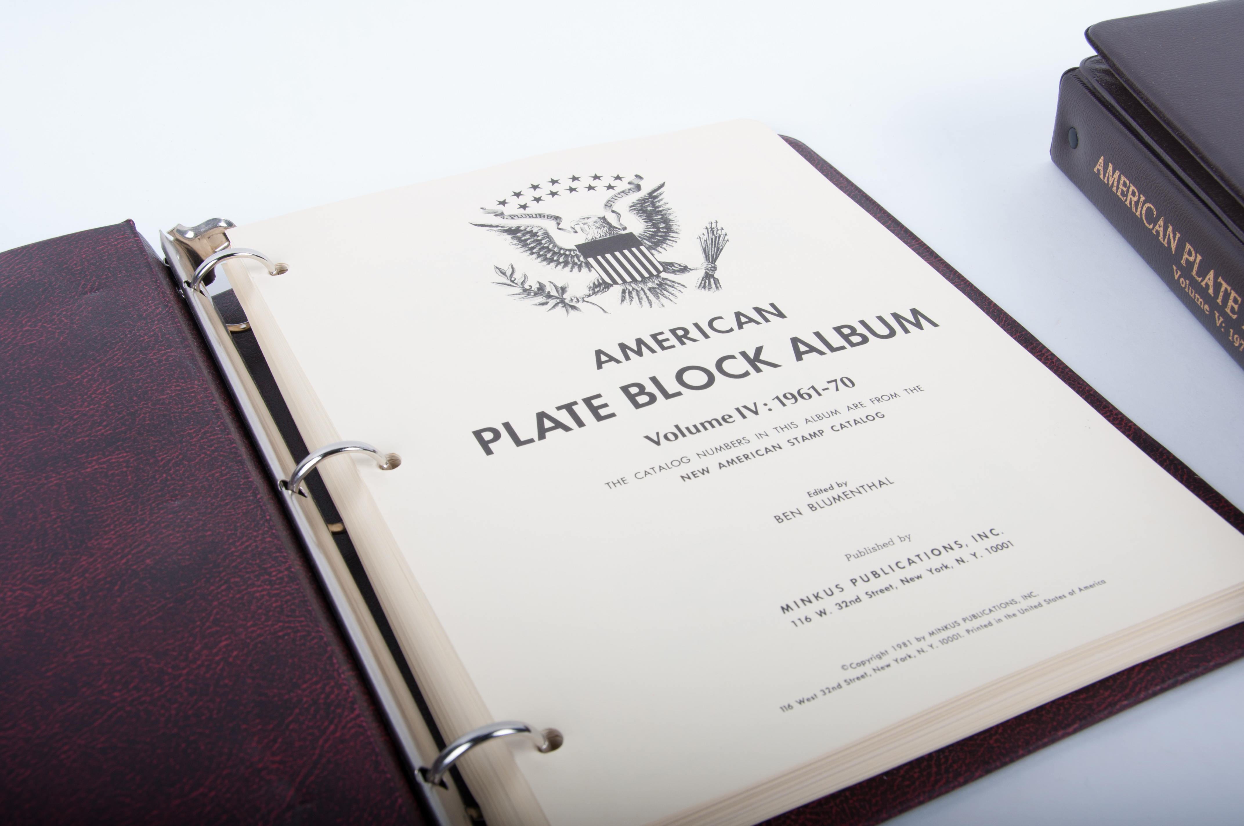 American Plate Block Albums by Minkus