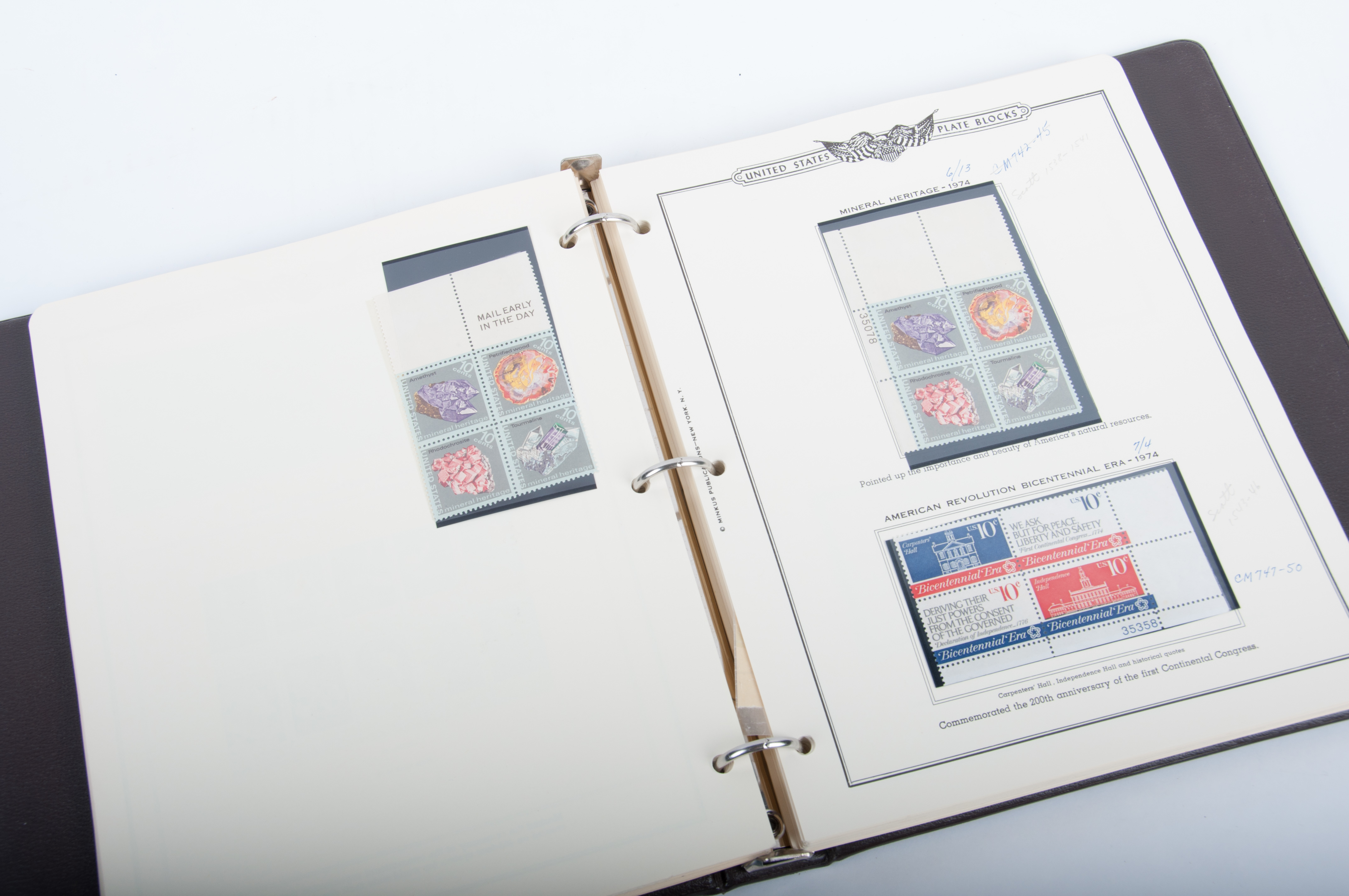 American Plate Block Albums by Minkus