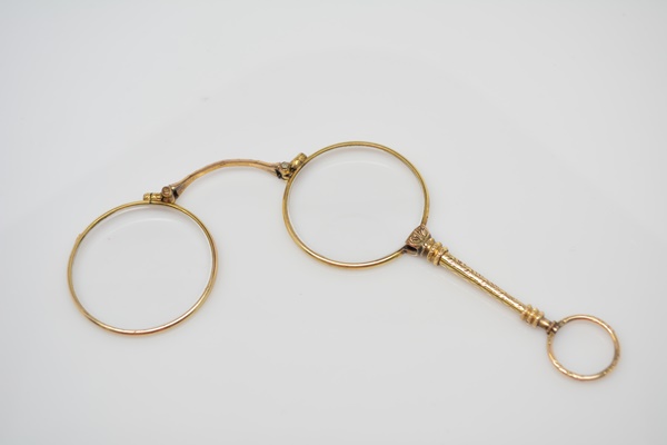 Victorian Gold Filled Folding Lorgnette Glasses