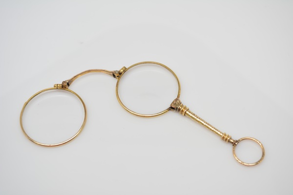 Victorian Gold Filled Folding Lorgnette Glasses
