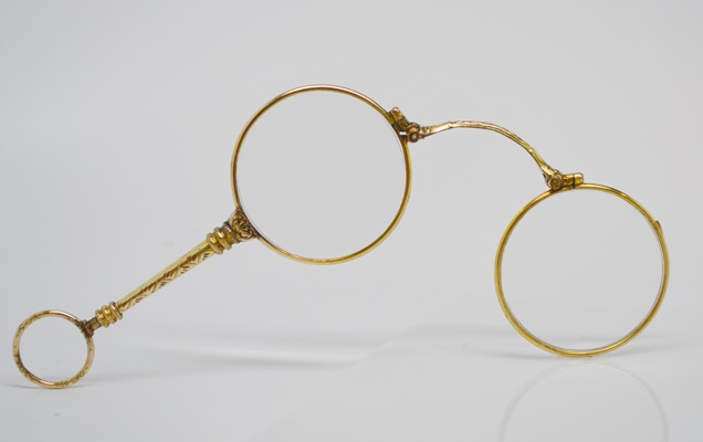 Victorian Gold Filled Folding Lorgnette Glasses