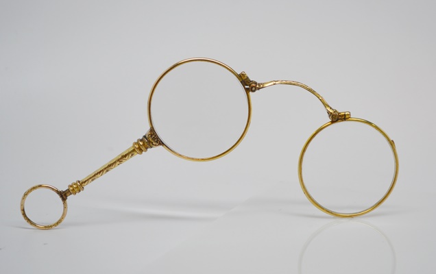 Victorian Gold Filled Folding Lorgnette Glasses