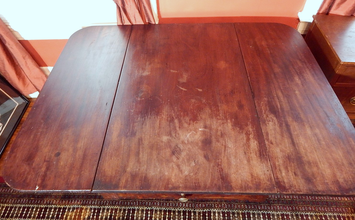 Project Federal Mahogany Drop Leaf Table with Claw Feet