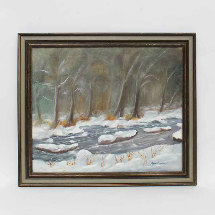 Gene Bryson Snow Scene Painting