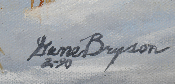 Gene Bryson Snow Scene Painting