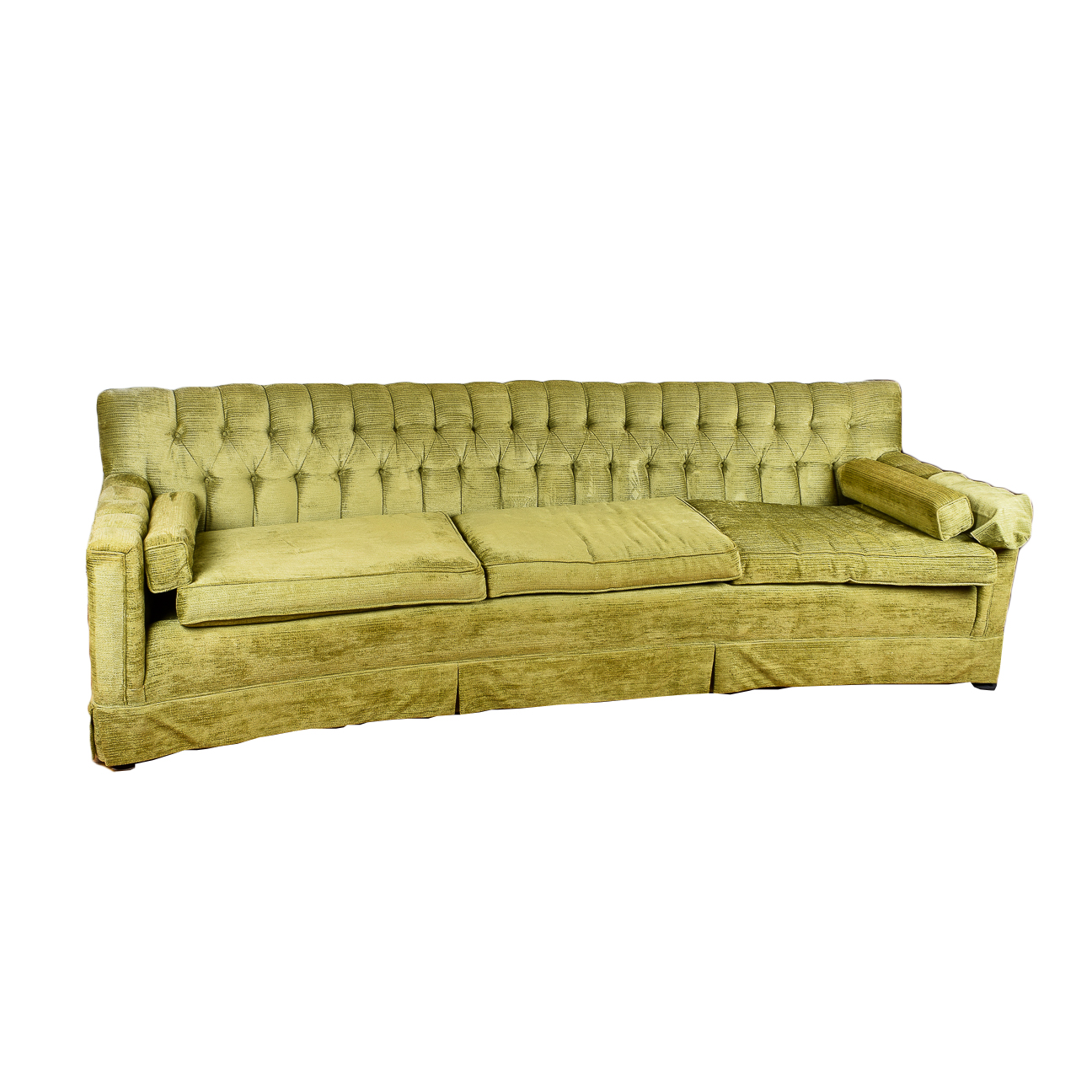 Vintage Green Chenille Couch by William Alan, Inc.