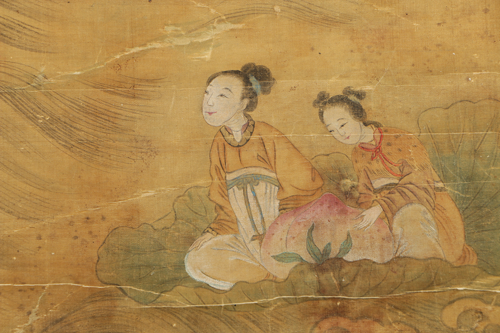 Early Qing Dynasty 18th Century Painting of Magu, Goddess of Longevity