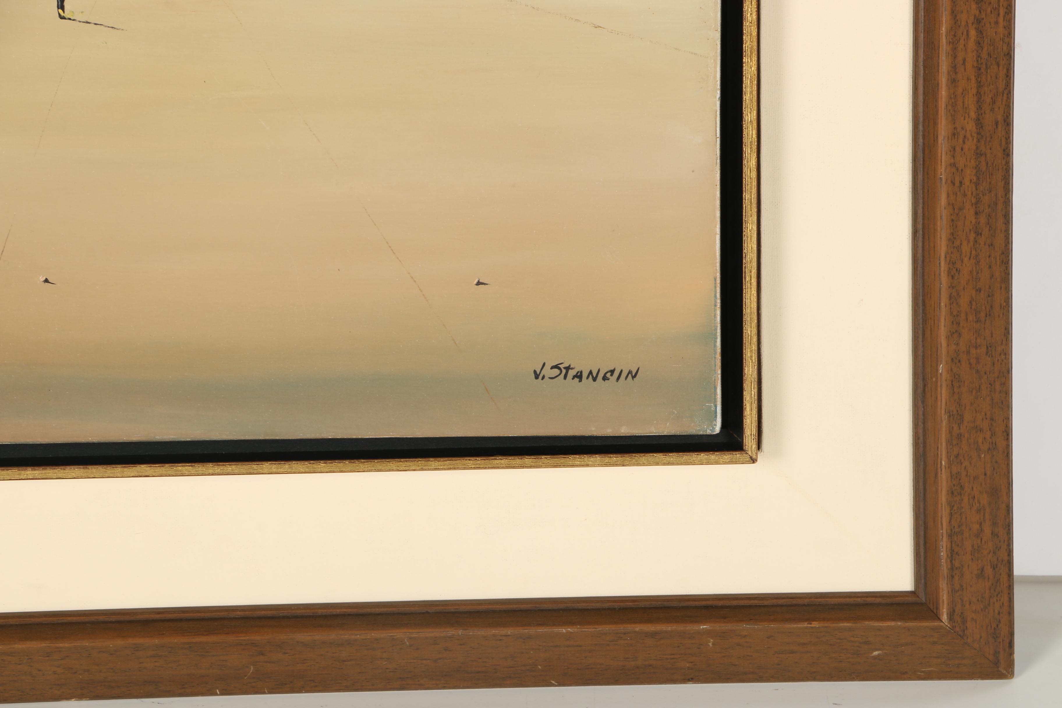 John Stancin Oil on Canvas Surrealist Painting