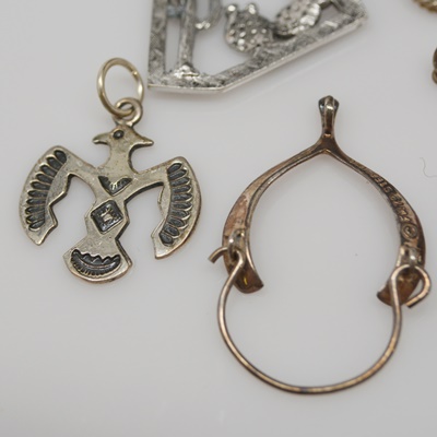 Sterling Silver Charm Bracelet and Western Themed Charms