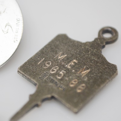 Sterling Silver Charm Bracelet and Ten Charms