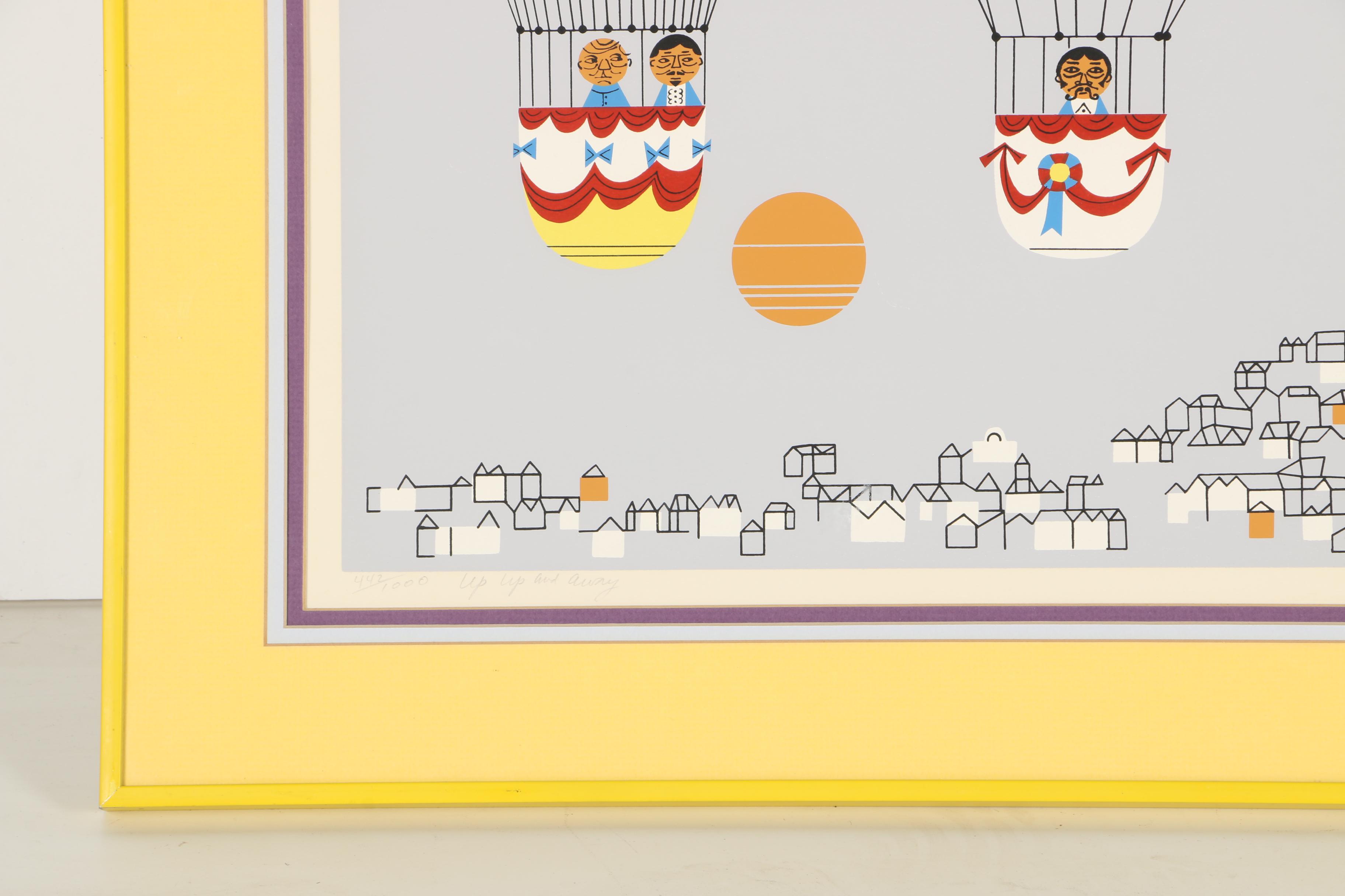 Edie Harper Limited Edition Serigraph "Up Up and Away"