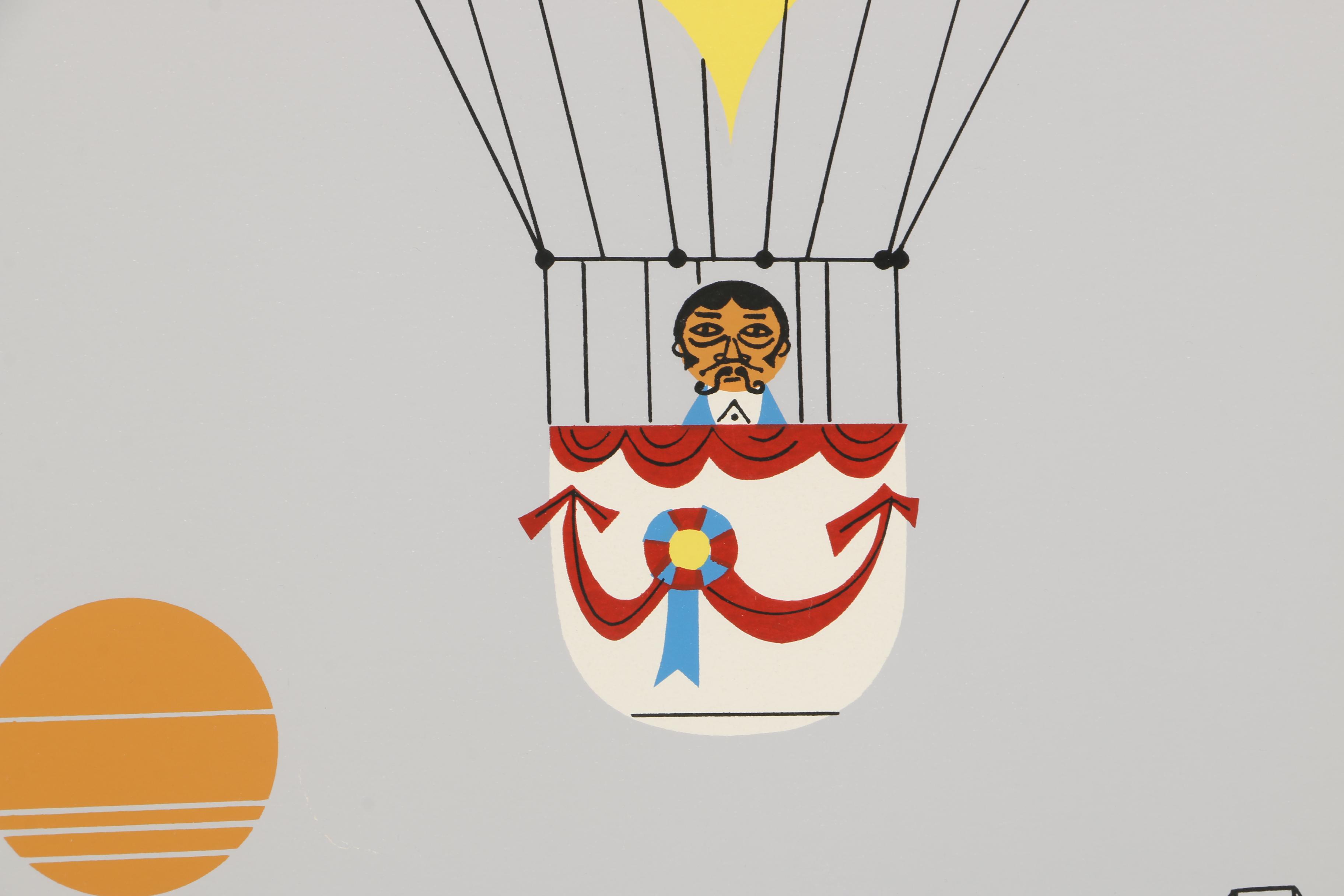 Edie Harper Limited Edition Serigraph "Up Up and Away"