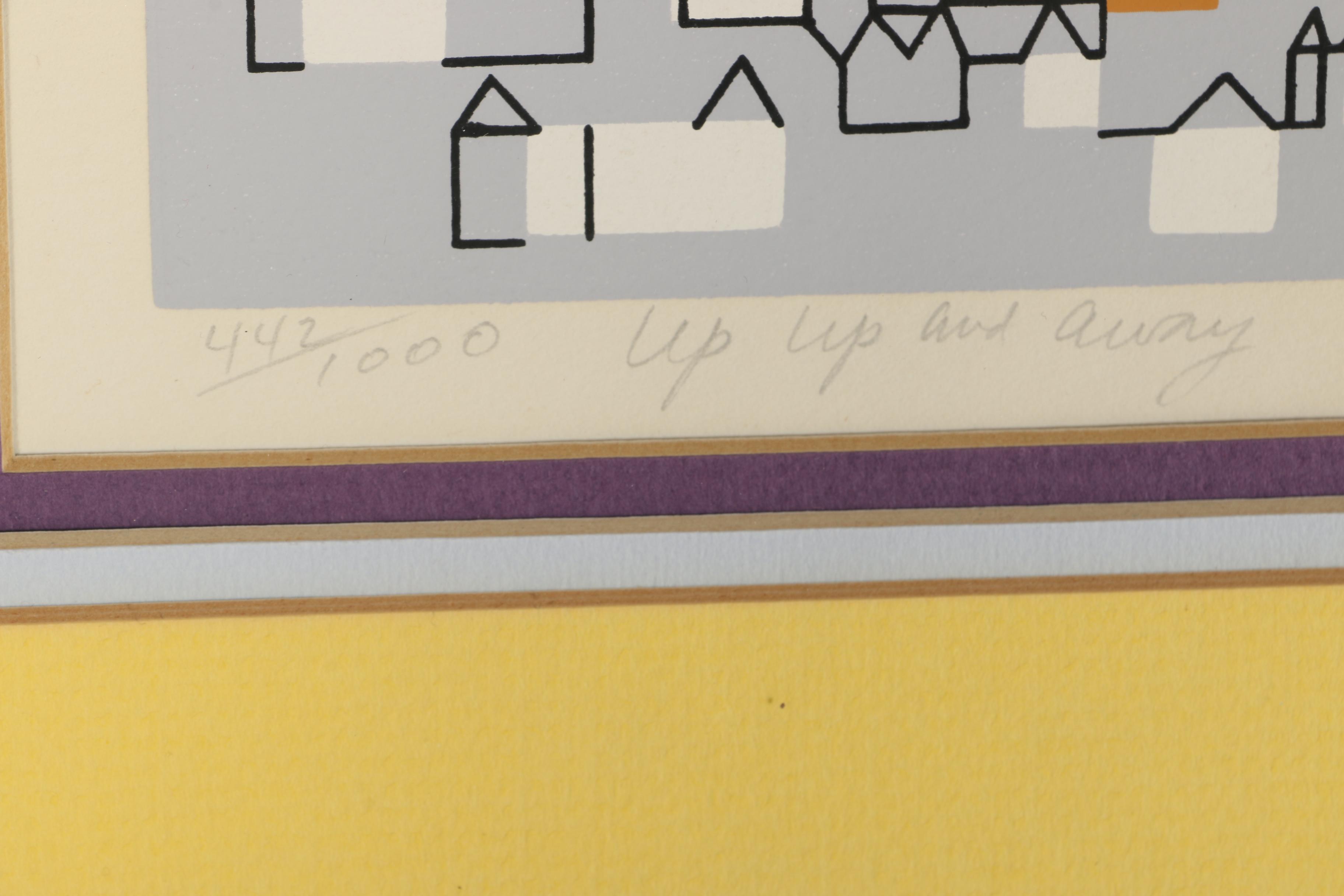 Edie Harper Limited Edition Serigraph "Up Up and Away"