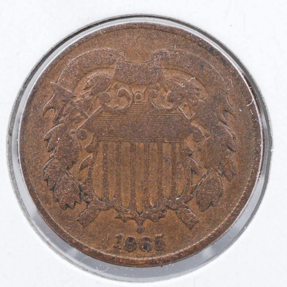 1864, 1865, and 1867 Two Cent Coins