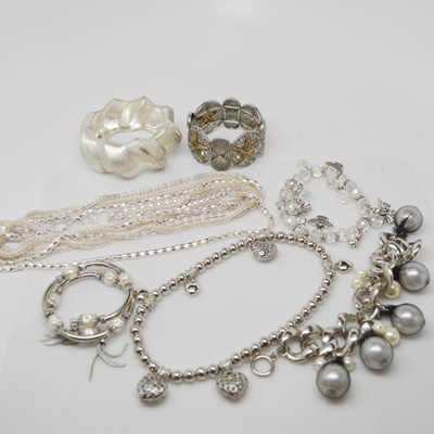 Silver Tone Bracelet and Necklace Collection