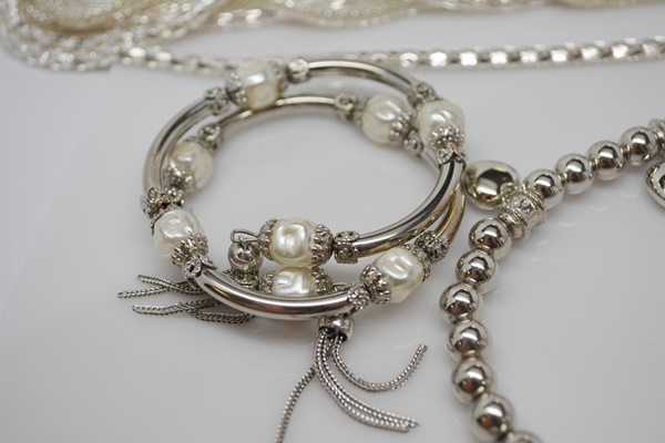 Silver Tone Bracelet and Necklace Collection