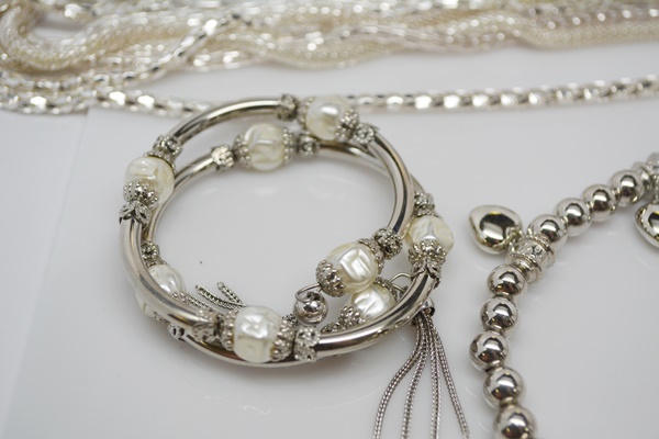 Silver Tone Bracelet and Necklace Collection