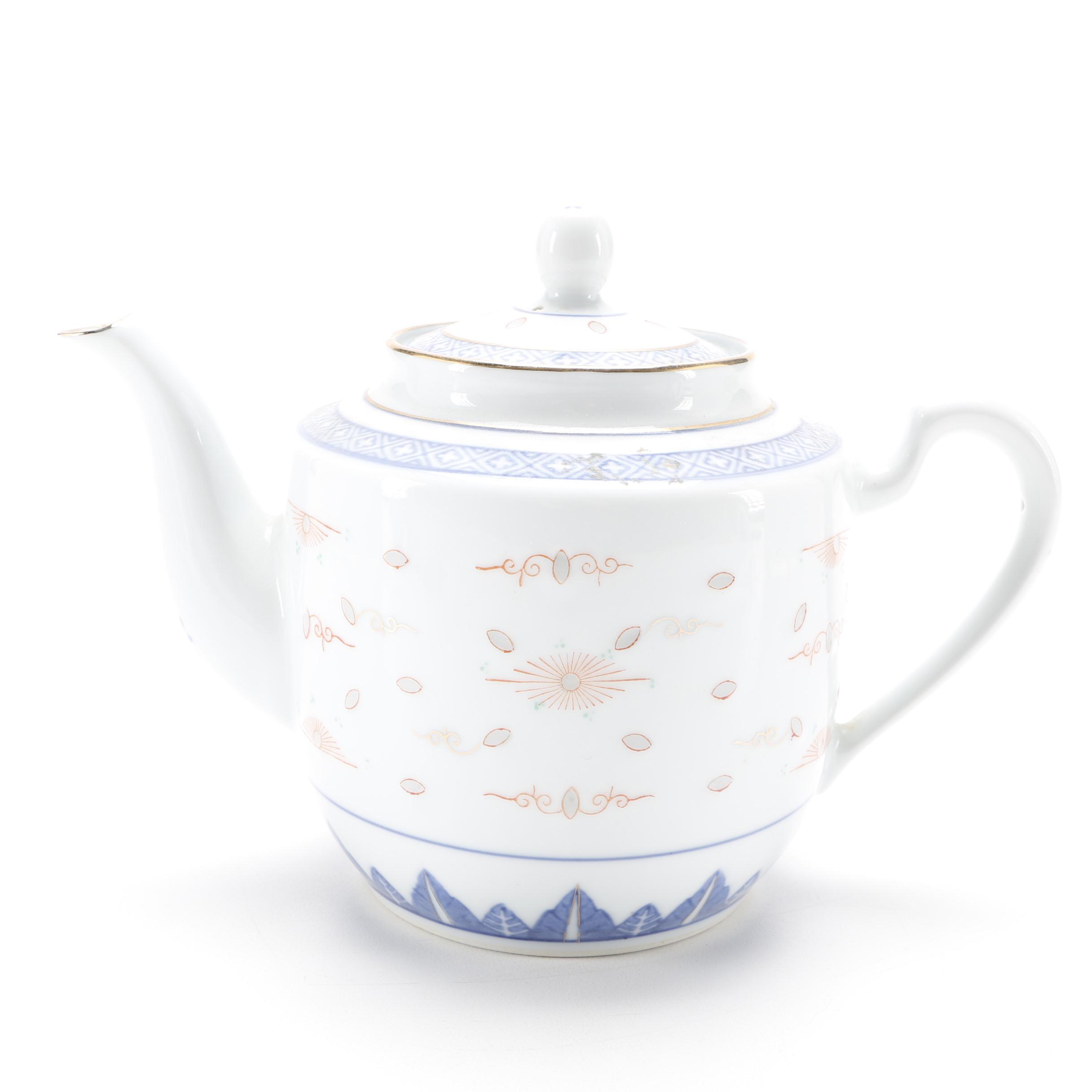 Chinese Hand-Painted Porcelain Tea Set