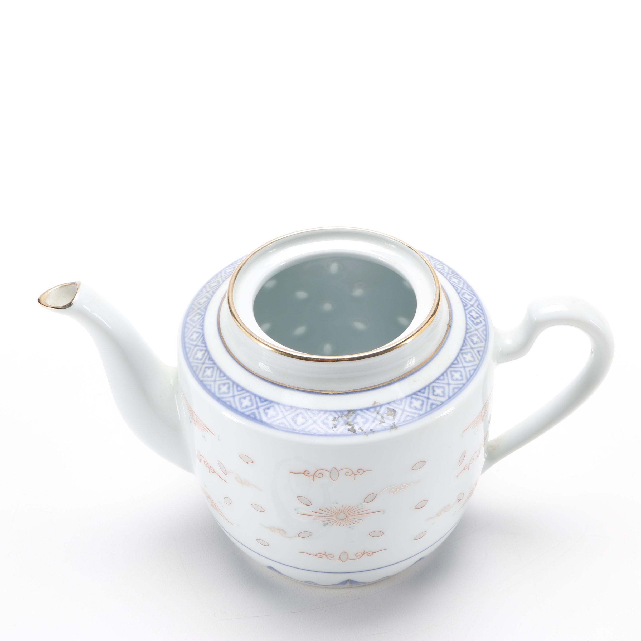 Chinese Hand-Painted Porcelain Tea Set