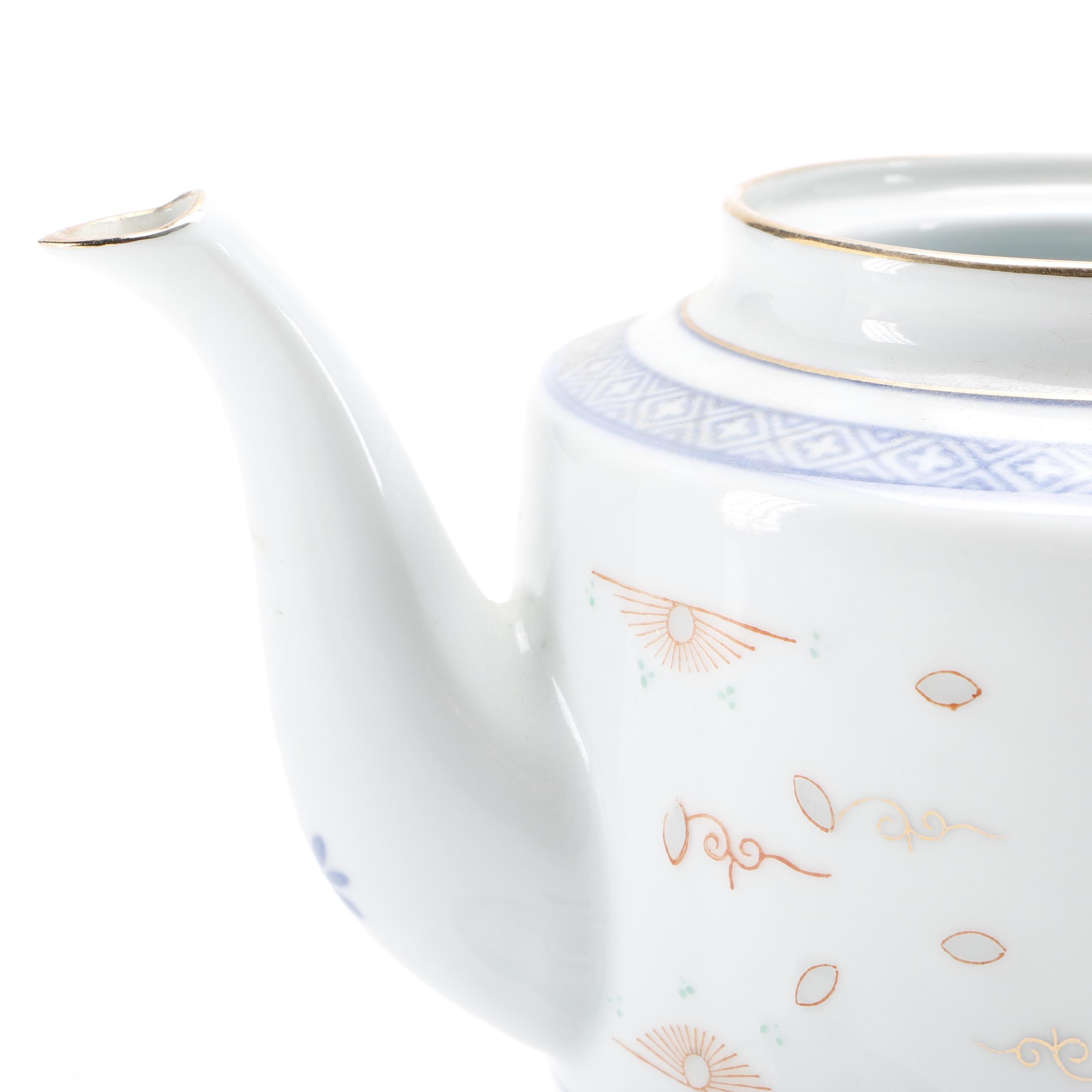 Chinese Hand-Painted Porcelain Tea Set