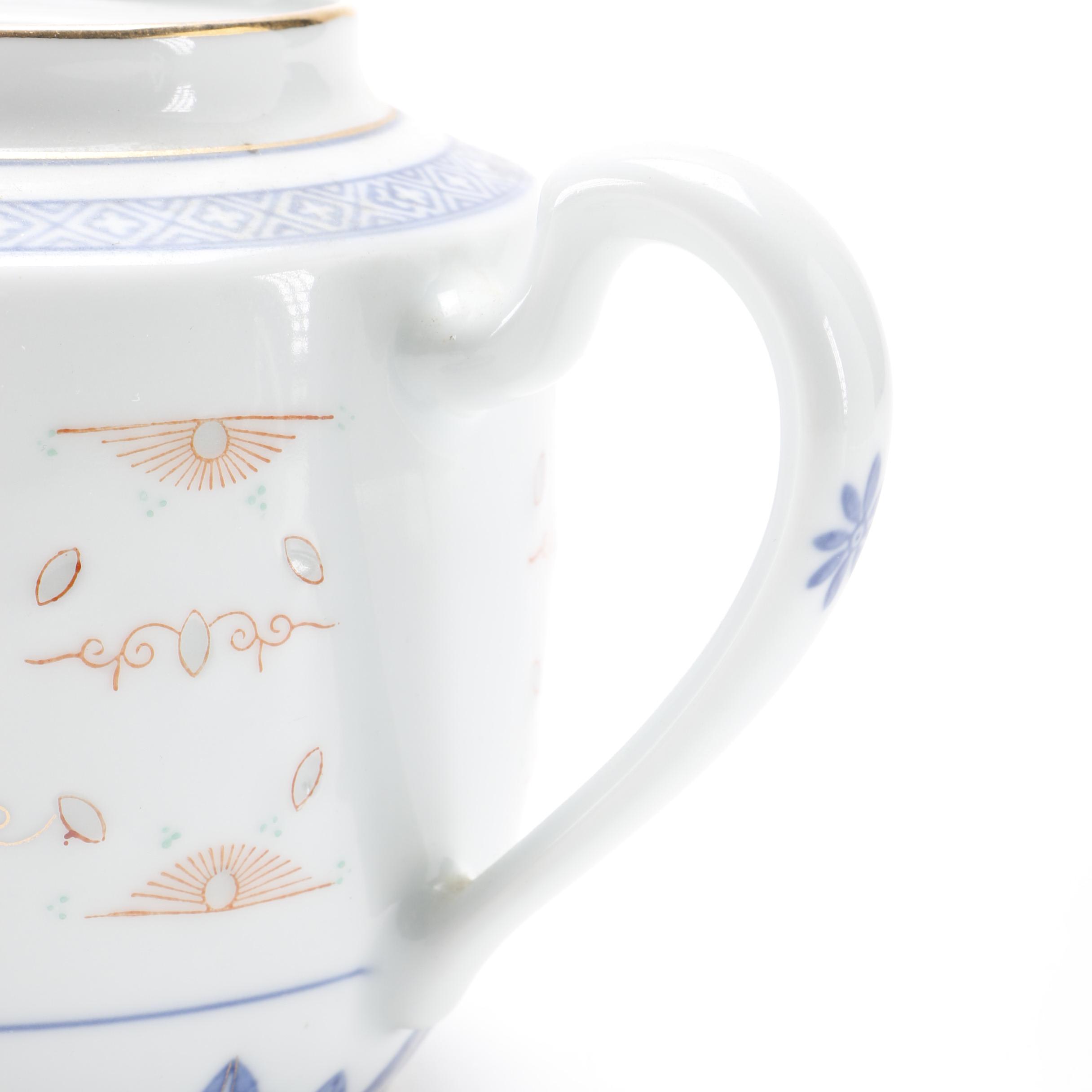 Chinese Hand-Painted Porcelain Tea Set