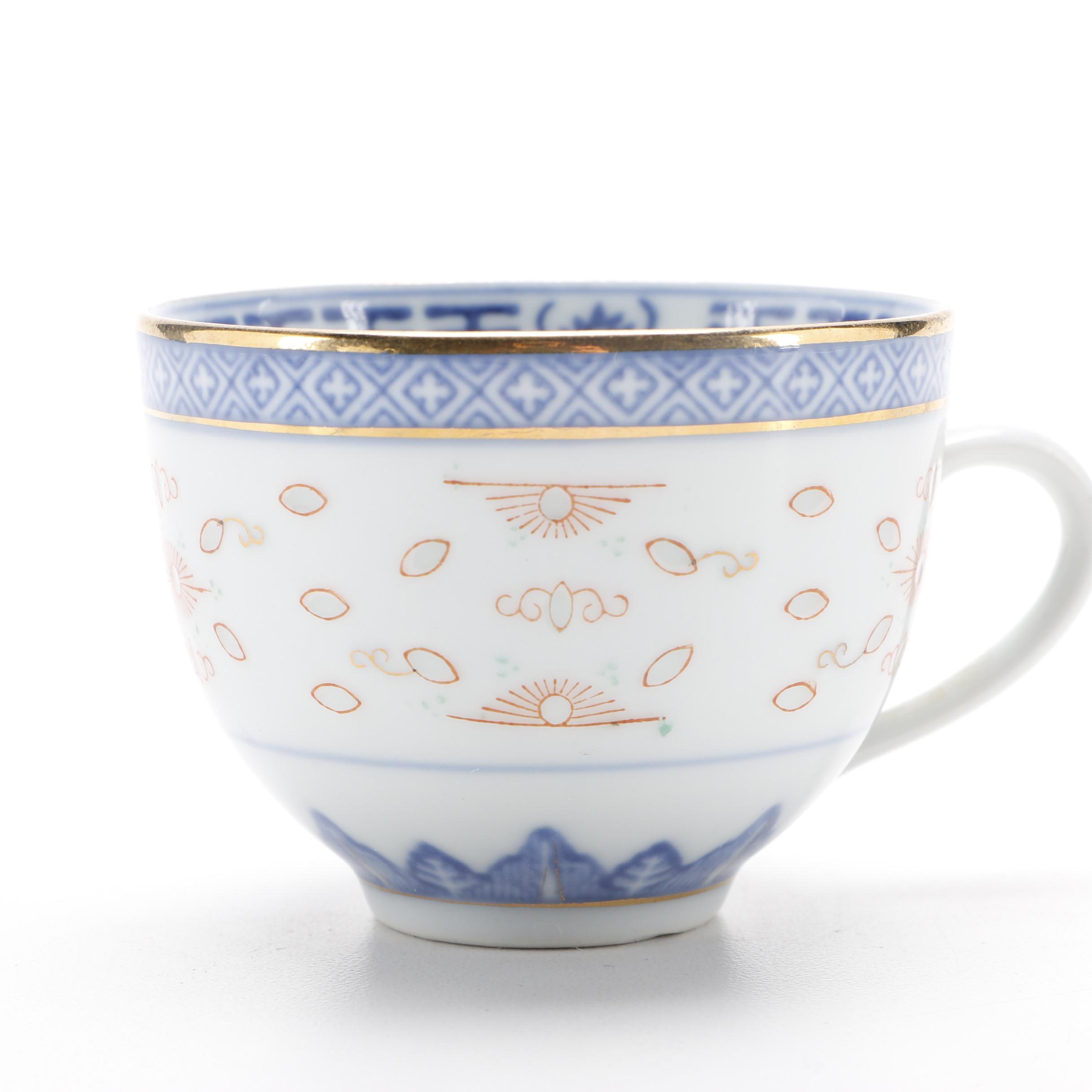 Chinese Hand-Painted Porcelain Tea Set