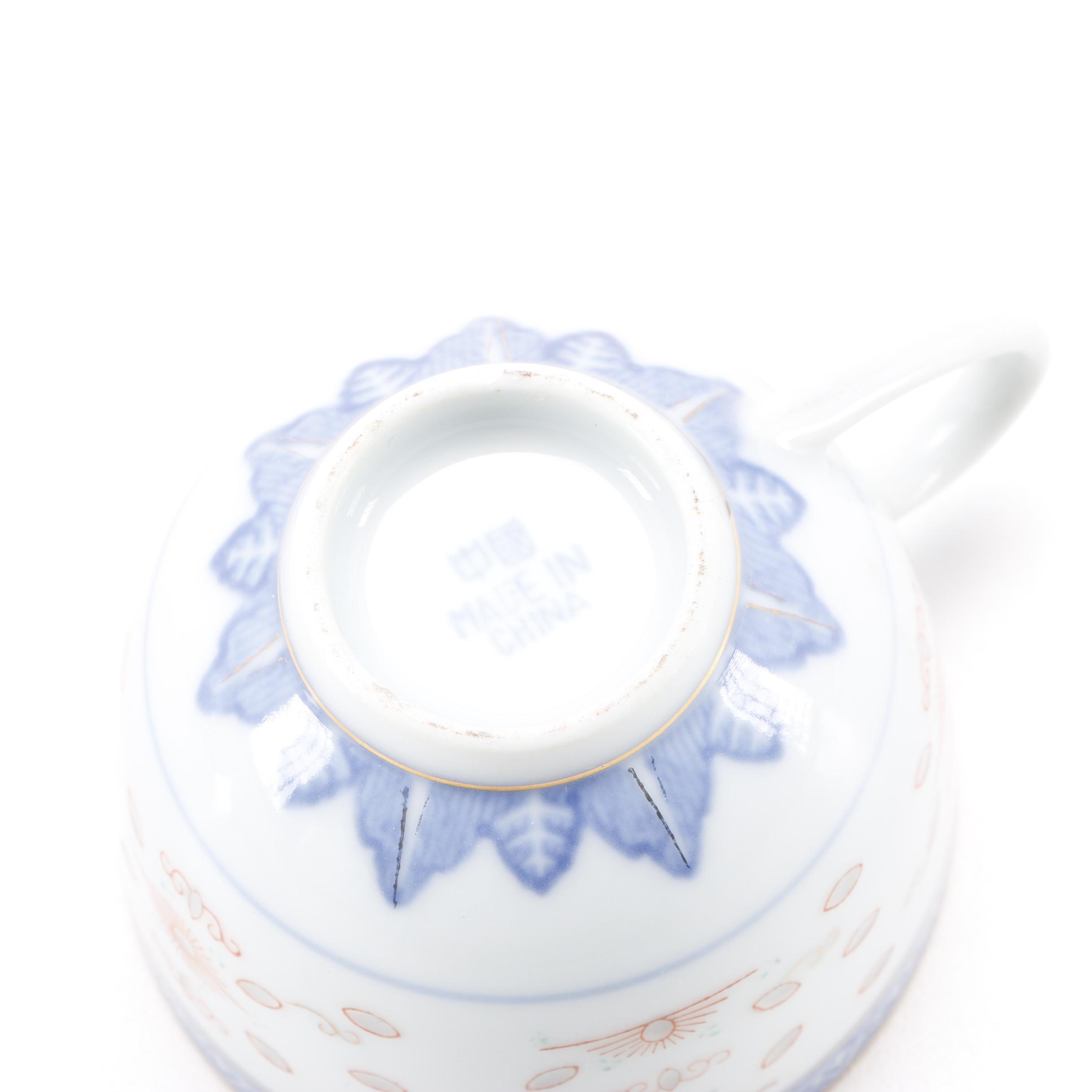 Chinese Hand-Painted Porcelain Tea Set