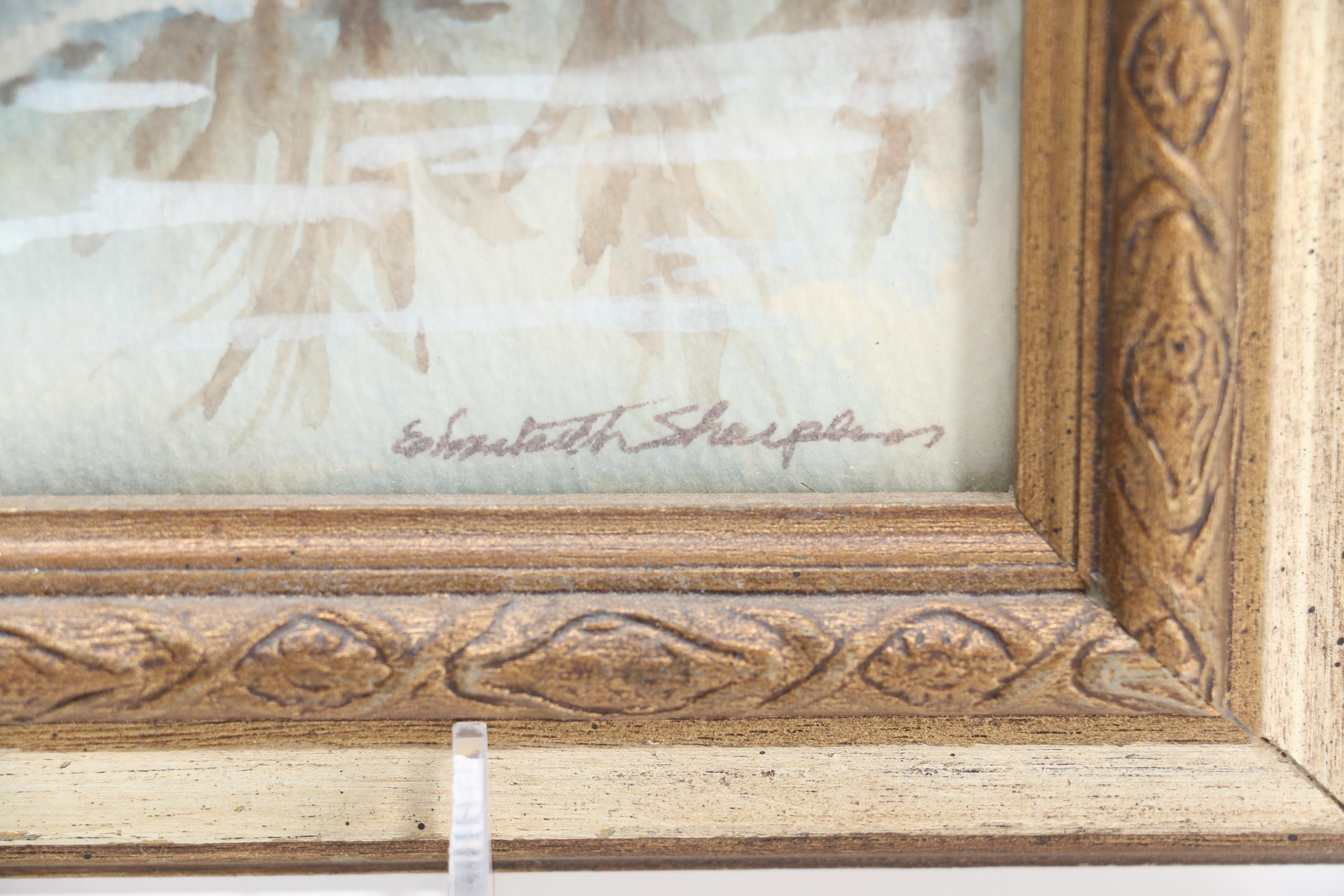 Elizabeth Sharpless Watercolor on Paper of Landscape