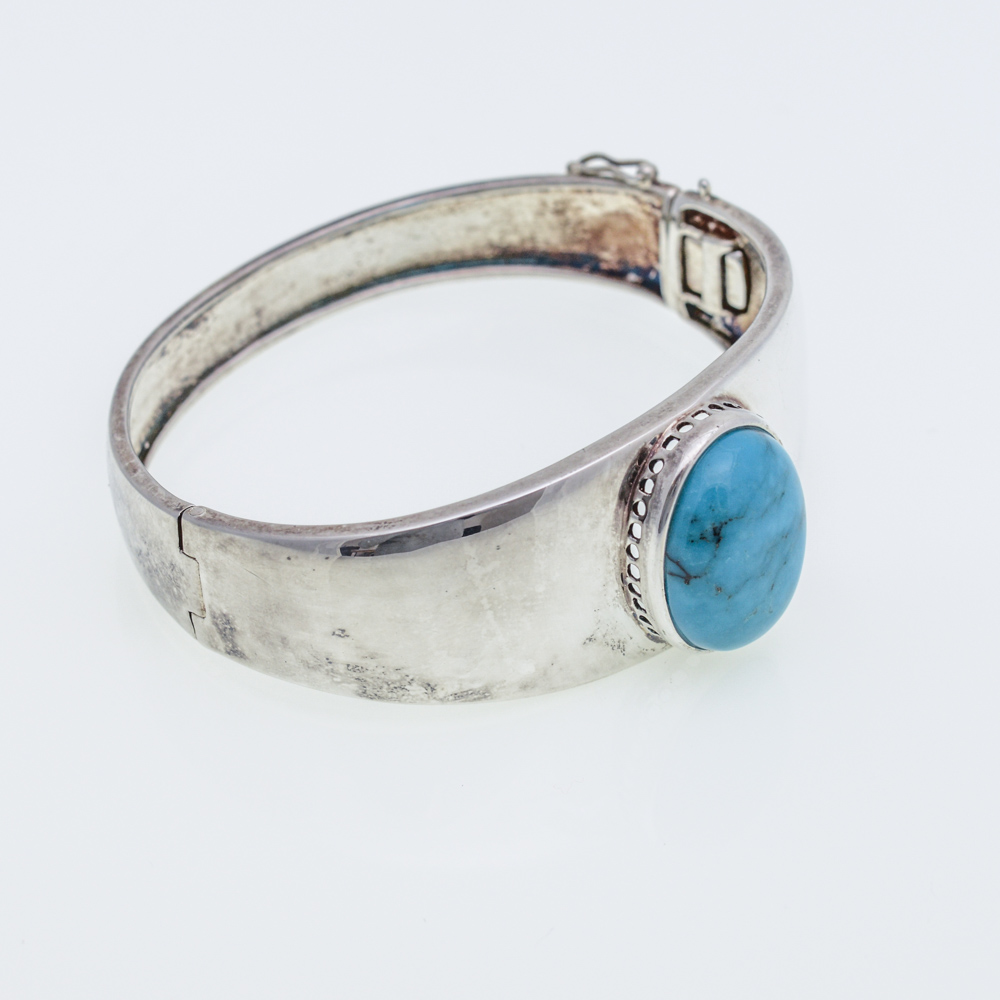 Sterling Silver Turquoise Bangle