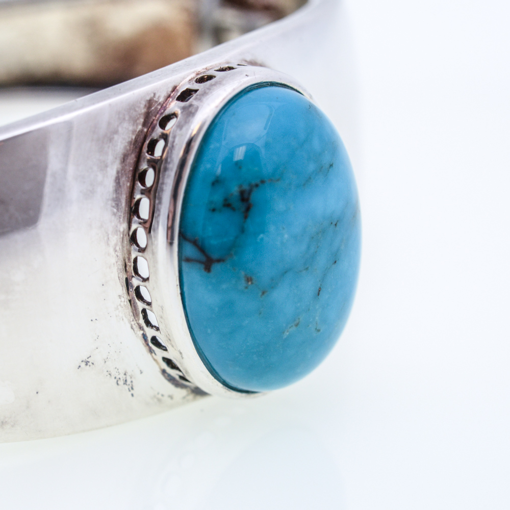Sterling Silver Turquoise Bangle