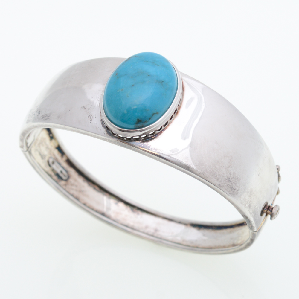 Sterling Silver Turquoise Bangle