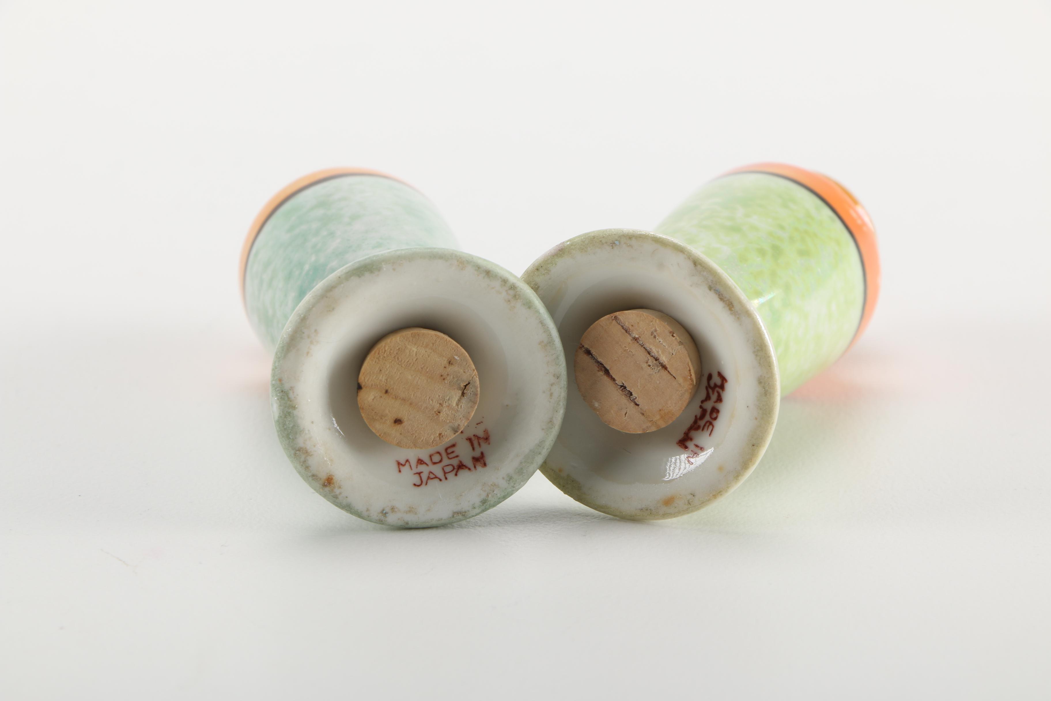 Meito Blue and Orange Lusterware China Set