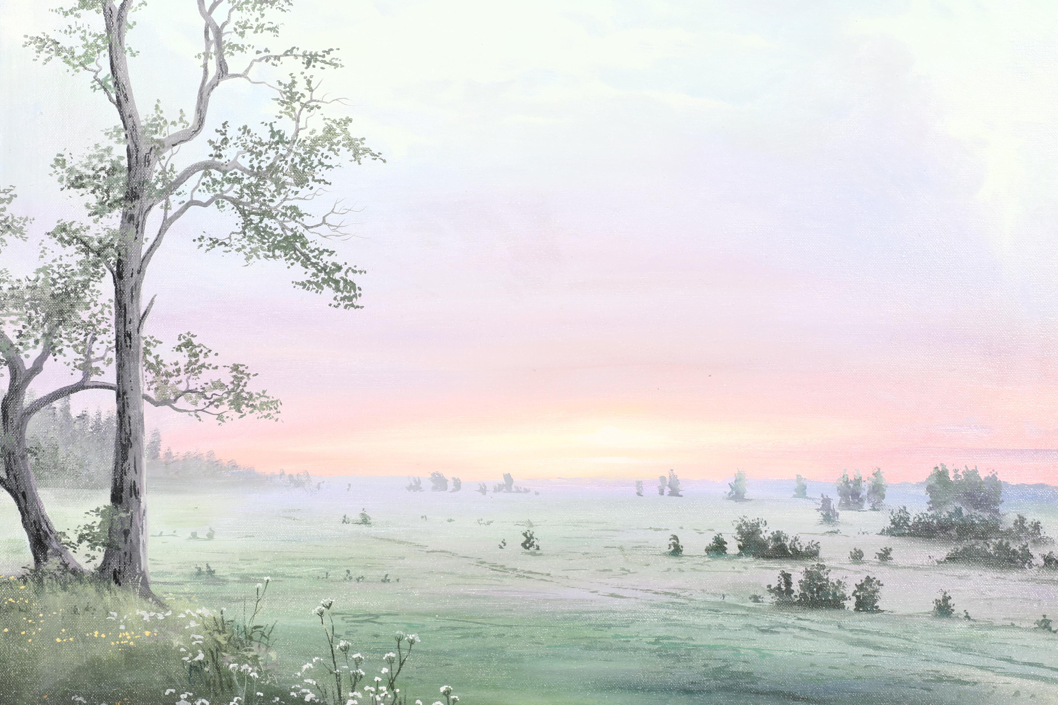 Yevgeny Khrykin Oil on Canvas "Beginning of Day"