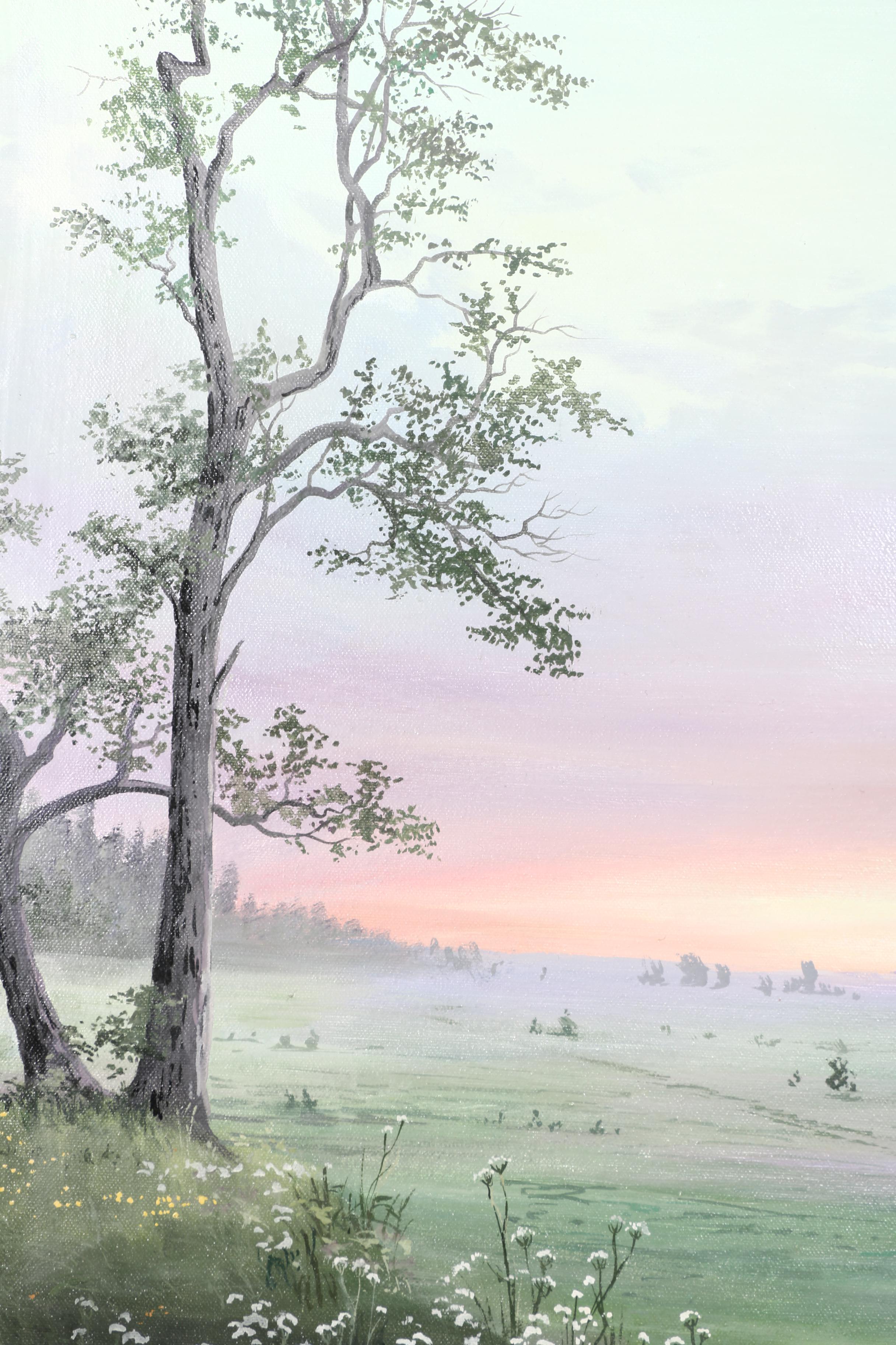 Yevgeny Khrykin Oil on Canvas "Beginning of Day"