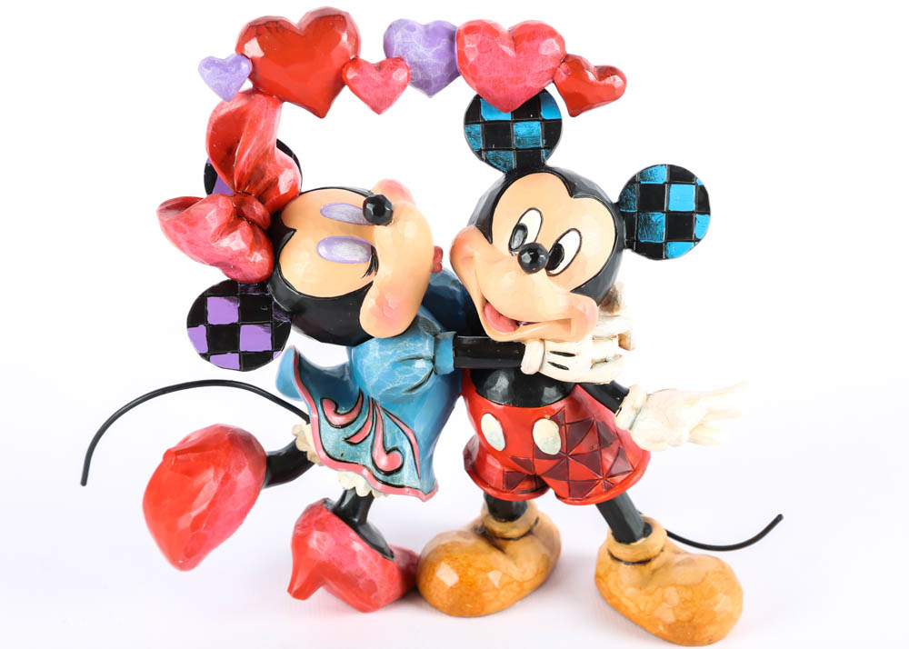 DIsney Figurines of Mickey and Minnie in Love
