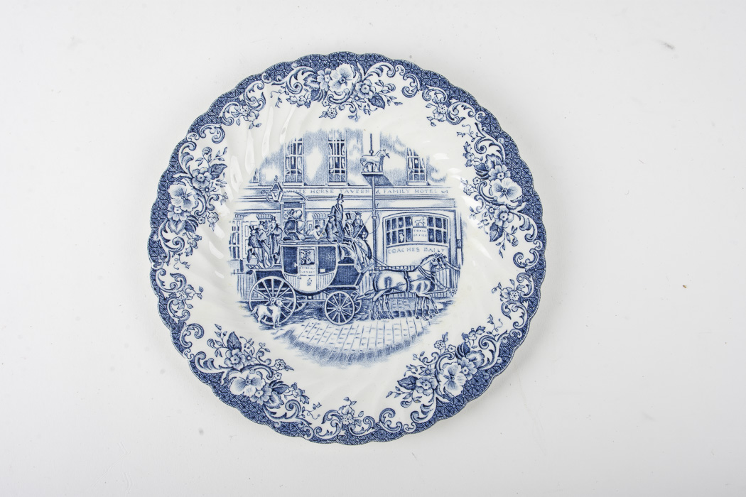 Johnson Brotherss Ironstone China Set in "Coaching Scenes" Pattern