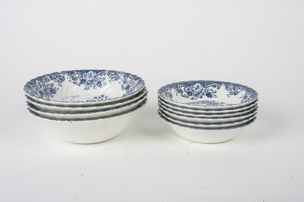Johnson Brotherss Ironstone China Set in "Coaching Scenes" Pattern