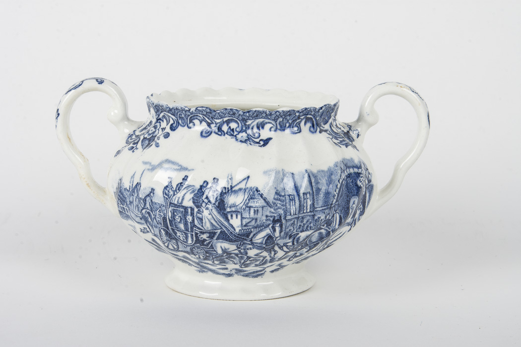 Johnson Brotherss Ironstone China Set in "Coaching Scenes" Pattern