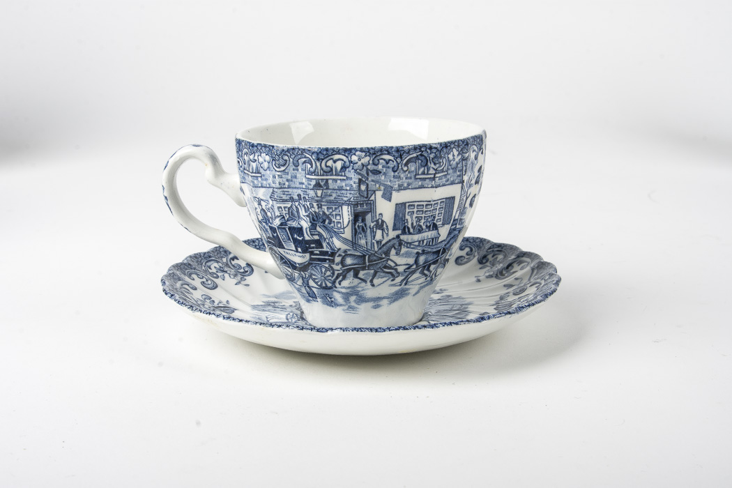 Johnson Brotherss Ironstone China Set in "Coaching Scenes" Pattern