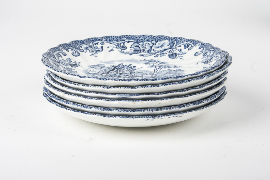 Johnson Brotherss Ironstone China Set in "Coaching Scenes" Pattern