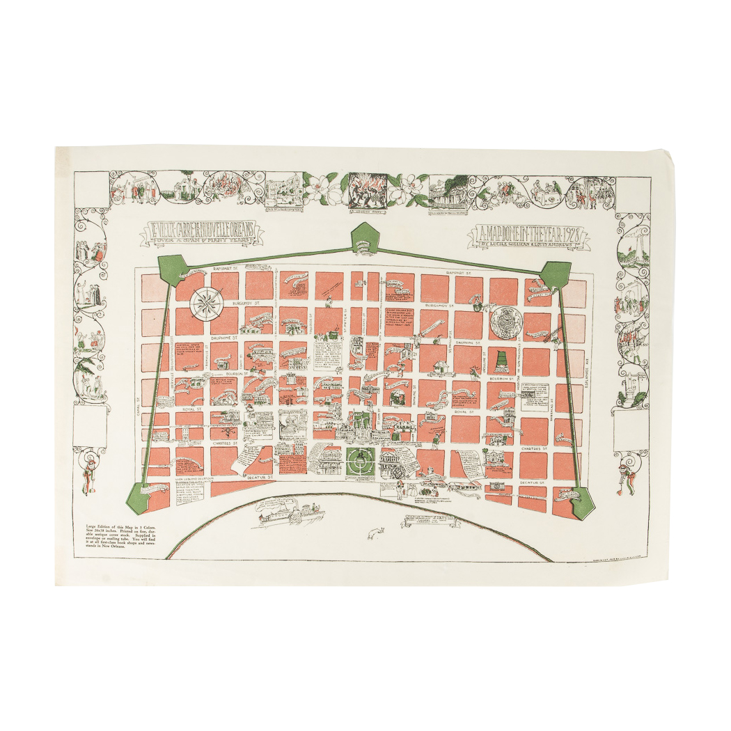 Vintage Map of New Orleans in 1928