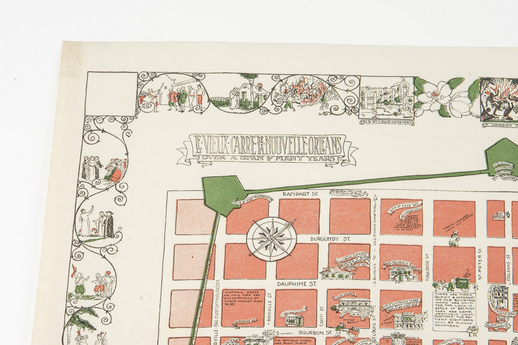 Vintage Map of New Orleans in 1928